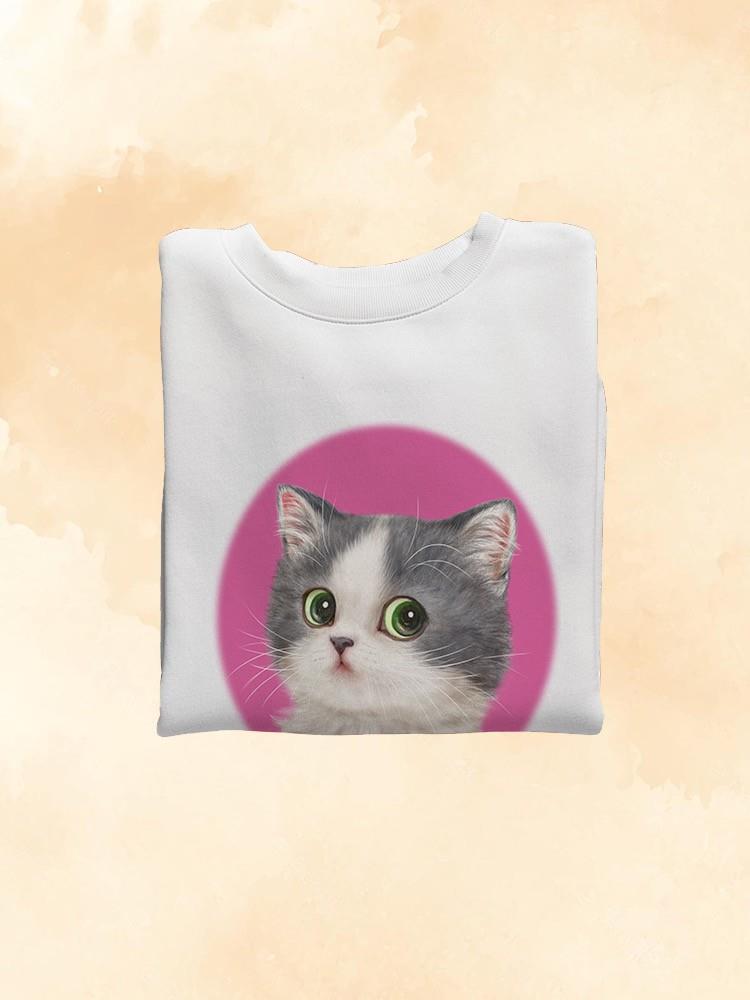 Suspicious Cat Sweatshirt -Kayomi Harai Designs