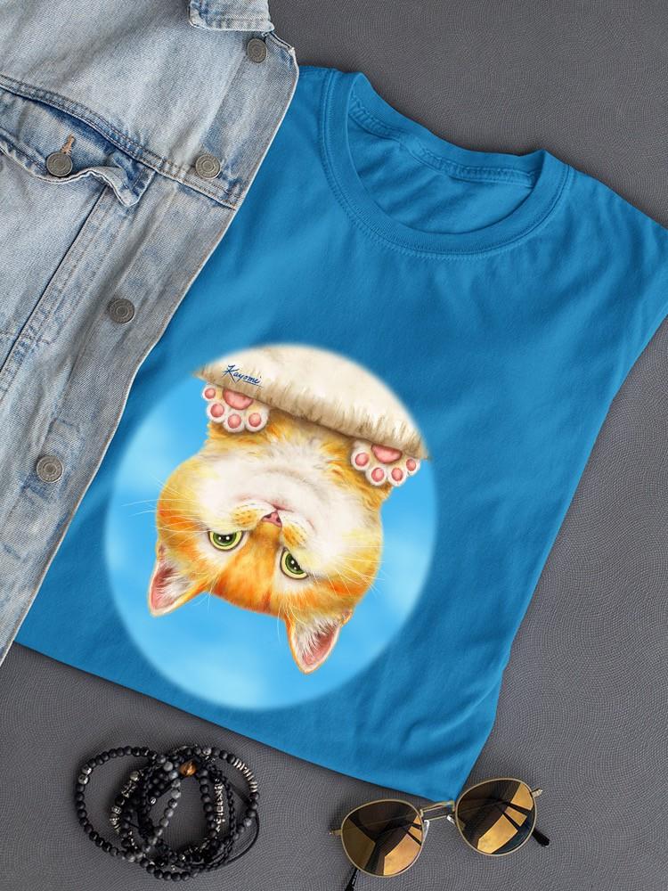 Upside Down Cat T-shirt -Kayomi Harai Designs