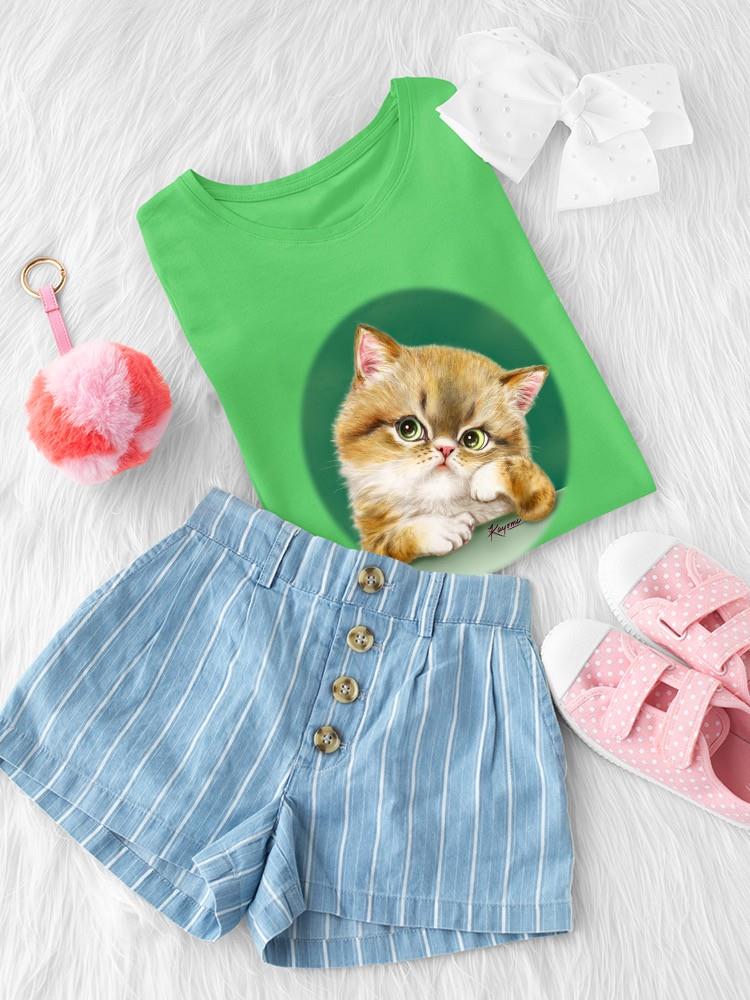 A Curious Cat T-shirt -Kayomi Harai Designs