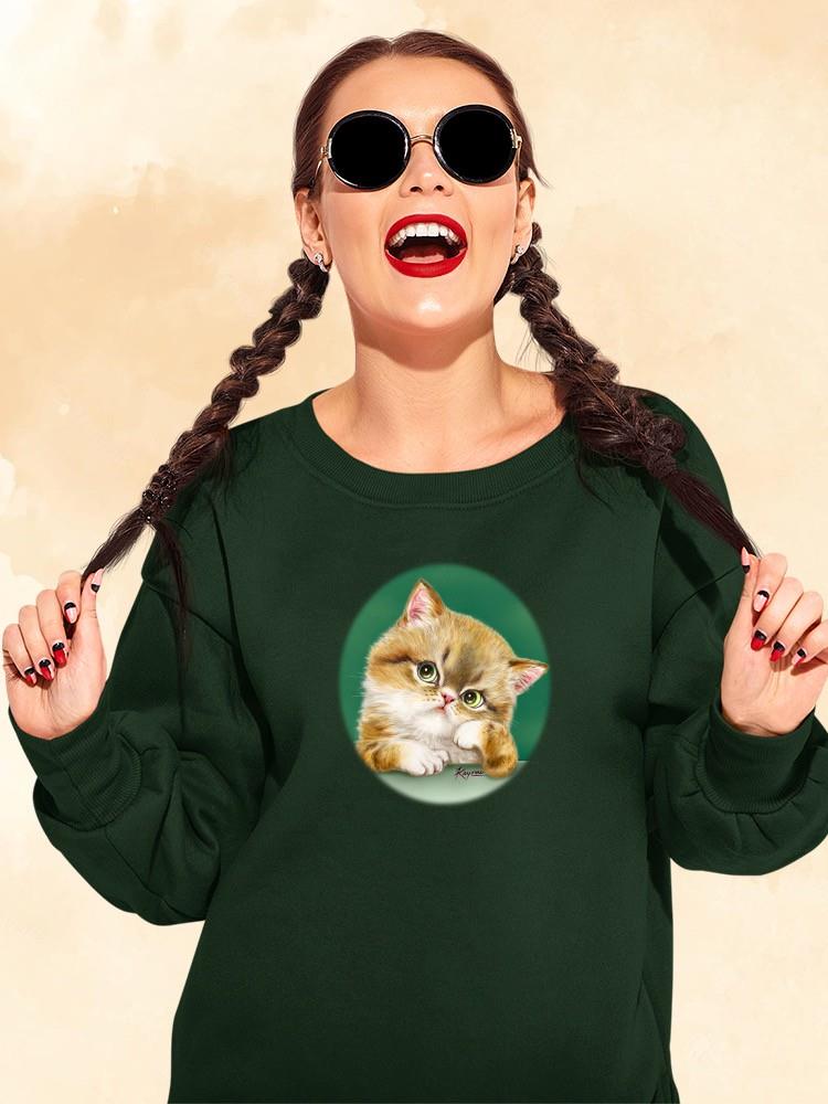 A Curious Cat Sweatshirt -Kayomi Harai Designs