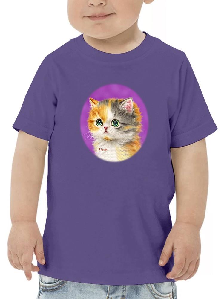 Wide Open Eyes Cat T-shirt -Kayomi Harai Designs