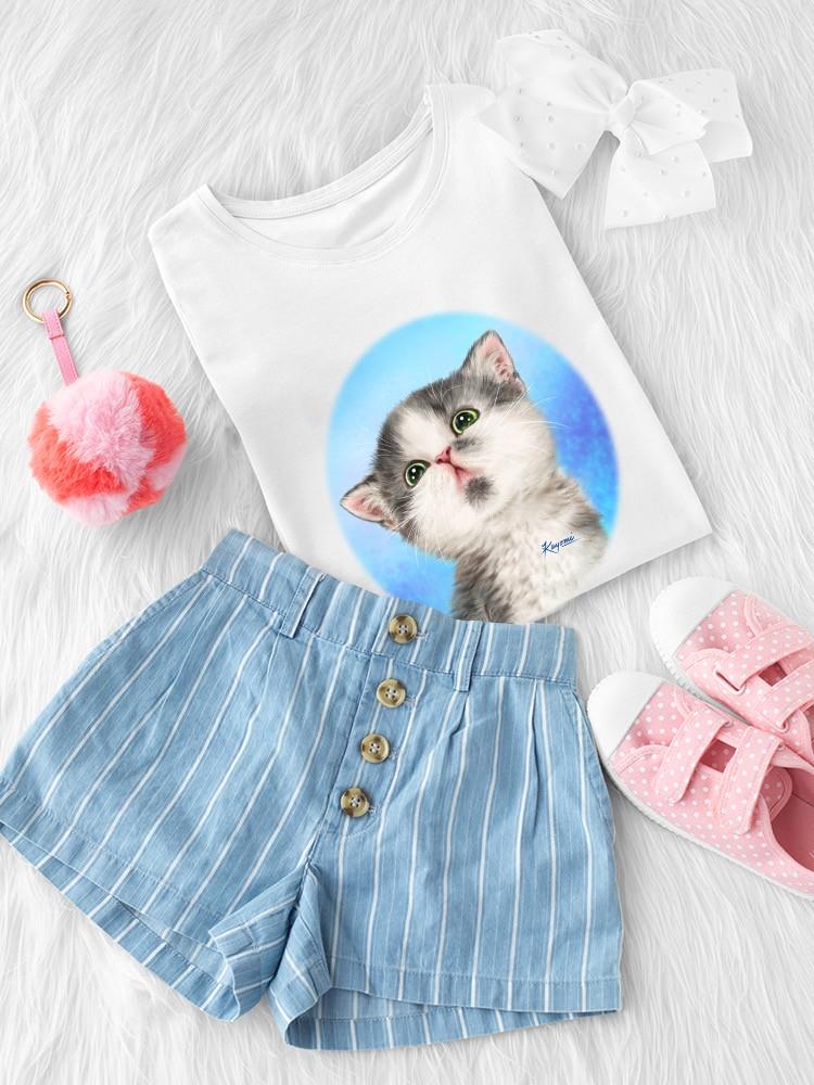 Focused Cat T-shirt -Kayomi Harai Designs