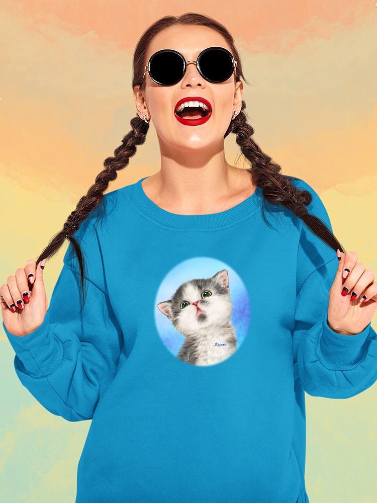 Focused Cat Sweatshirt -Kayomi Harai Designs