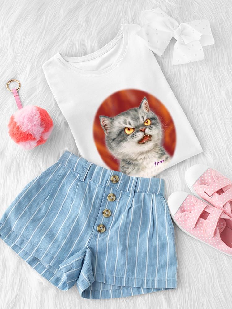 Angry Cat T-shirt -Kayomi Harai Designs