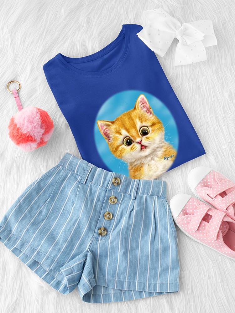 Shocked Cat T-shirt -Kayomi Harai Designs