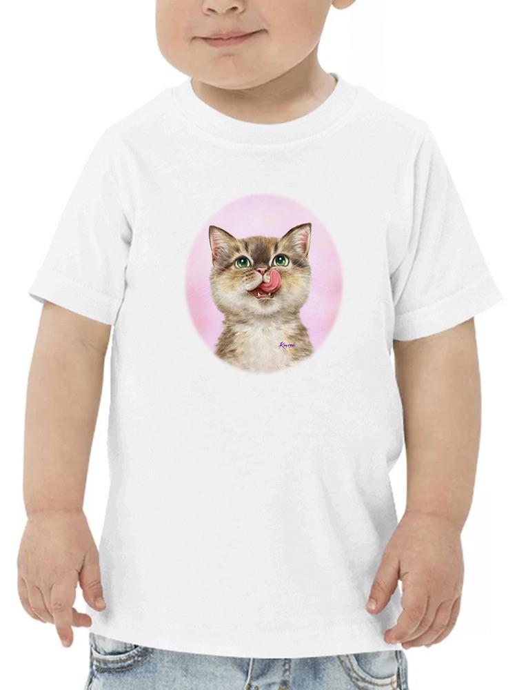Cat Licking Face T-shirt -Kayomi Harai Designs