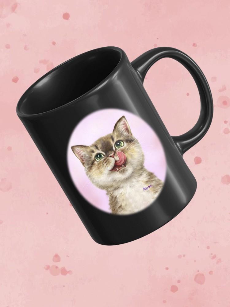 Cat Licking Face Mug -Kayomi Harai Designs