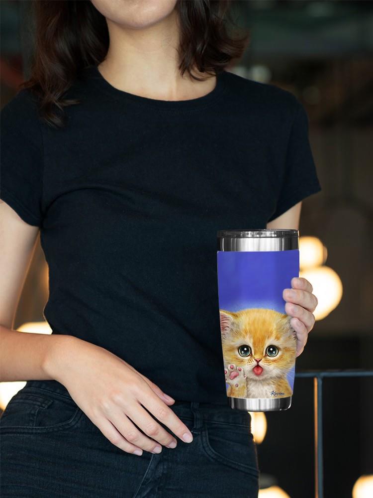 Greeting Cat. Tumbler -Kayomi Harai Designs