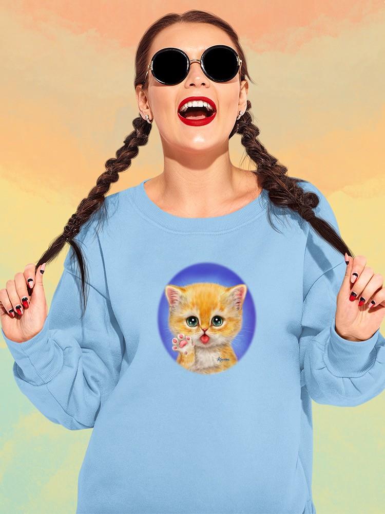 Greeting Cat. Sweatshirt -Kayomi Harai Designs