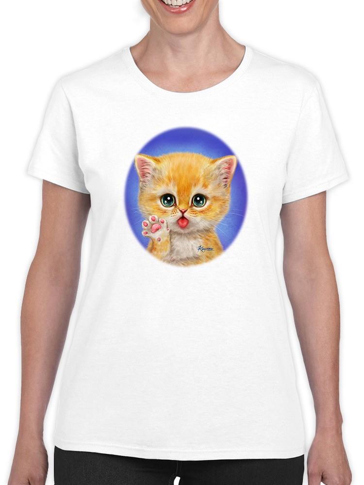 Greeting Cat. T-shirt -Kayomi Harai Designs