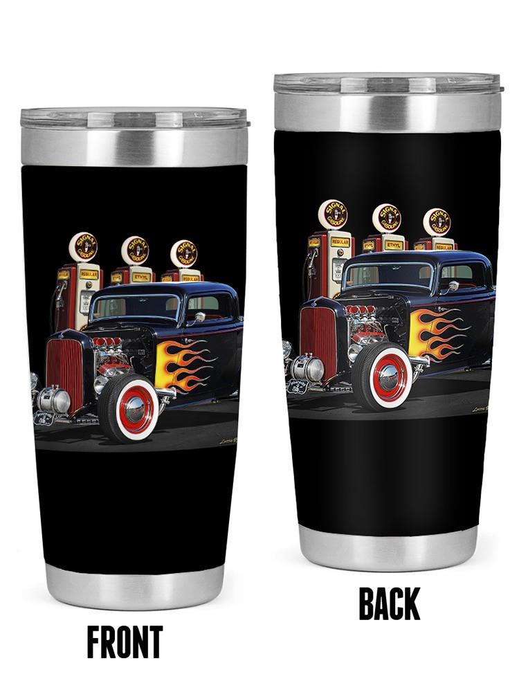 Muscle Car With Flames Tumbler -Larry Grossman Designs
