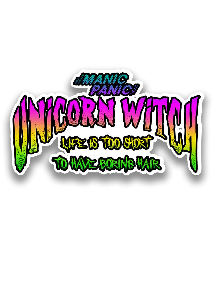 Rainbow Unicorn Witch Sticker -Manic Panic®