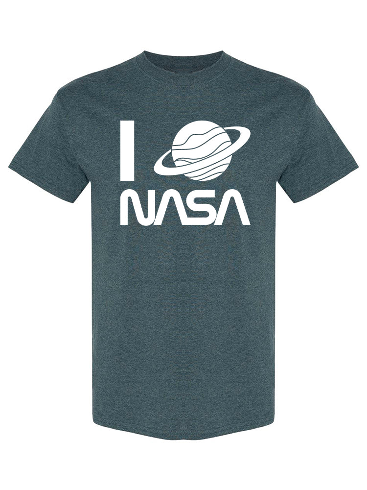 I Love NASA Saturn Doodle Men's T-shirt