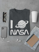 I Love NASA Saturn Doodle Men's T-shirt