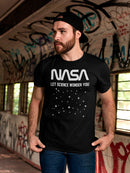NASA Worm Letter Logo Let Science Wonder You Men's T-shirt