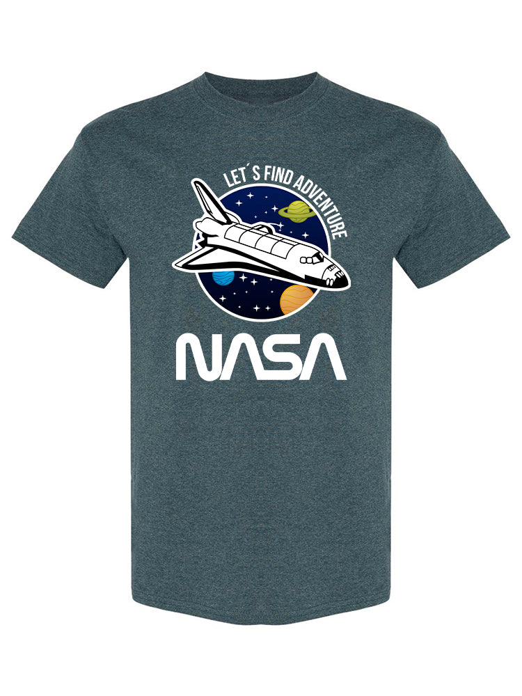 NASA Space Rocket Let's Find Adventure Men's T-shirt