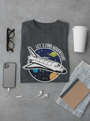 NASA Space Rocket Let's Find Adventure Men's T-shirt