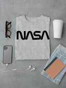 Nasa Black Worm Logo Grunge Stars Graphic Men's T-shirt