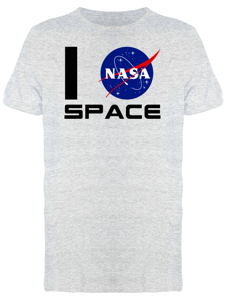 I Love Space NASA Logo Graphic Men's T-shirt