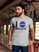 I Love Space NASA Logo Graphic Men's T-shirt