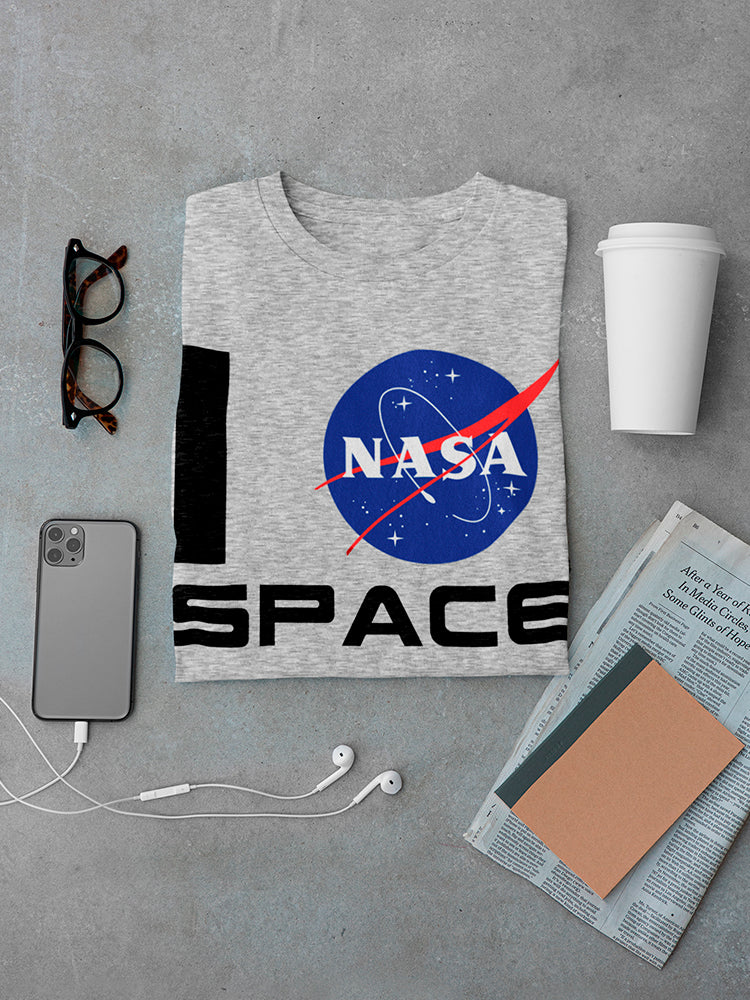 I Love Space NASA Logo Graphic Men's T-shirt