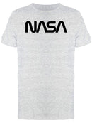 Nasa Black Worm Logo Grunge Stars Graphic Men's T-shirt