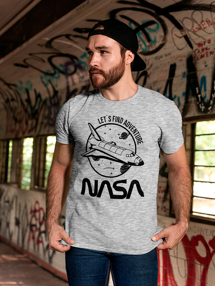 Nasa Lets Find Adventure Tee Men's -NASA Designs