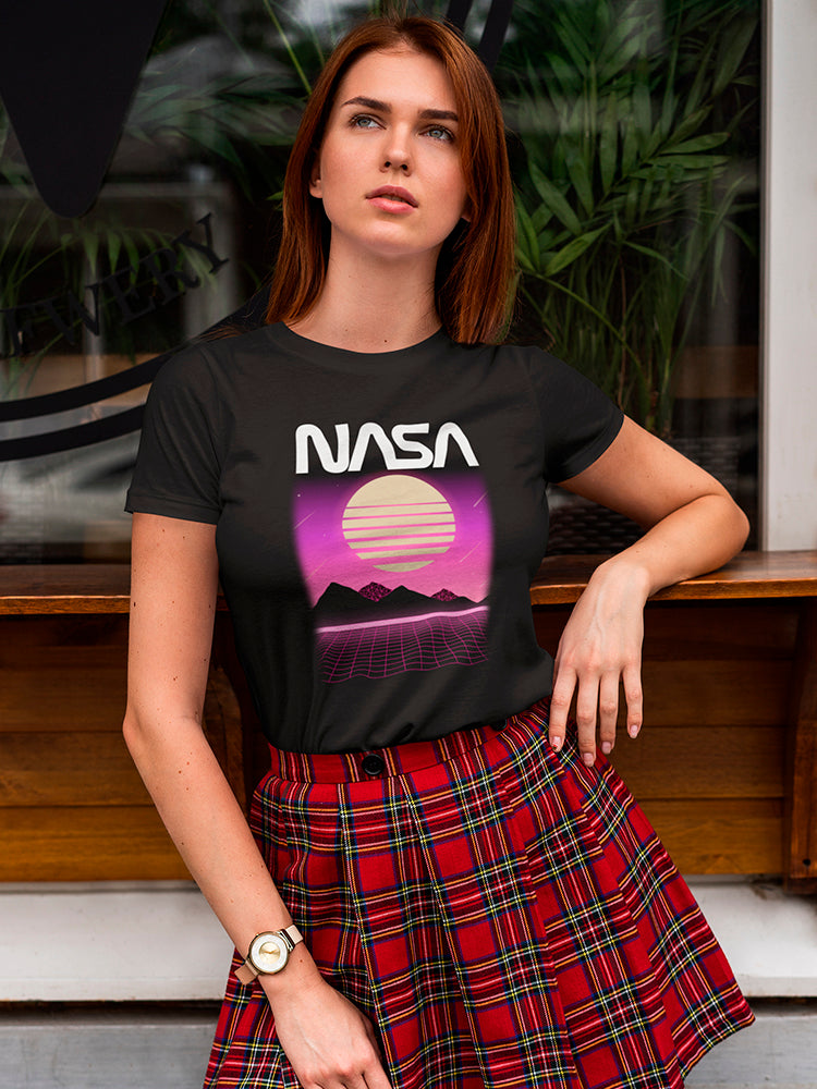 Nasa Geometric Sunset Women's T-shirt