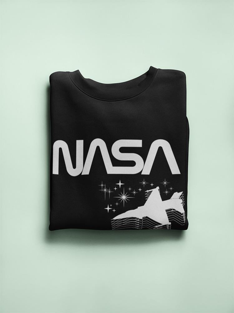 Nasa Spaceship On Space Sweatshirt Men's -NASA Designs