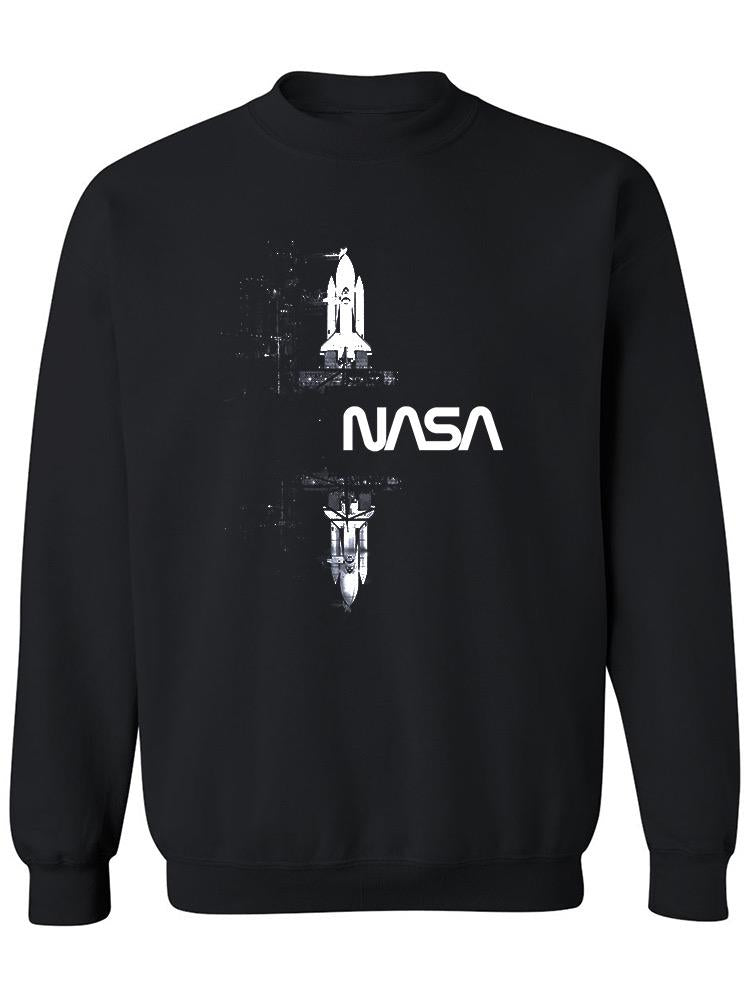 Nasa Space Mirror Sweatshirt Men's -NASA Designs