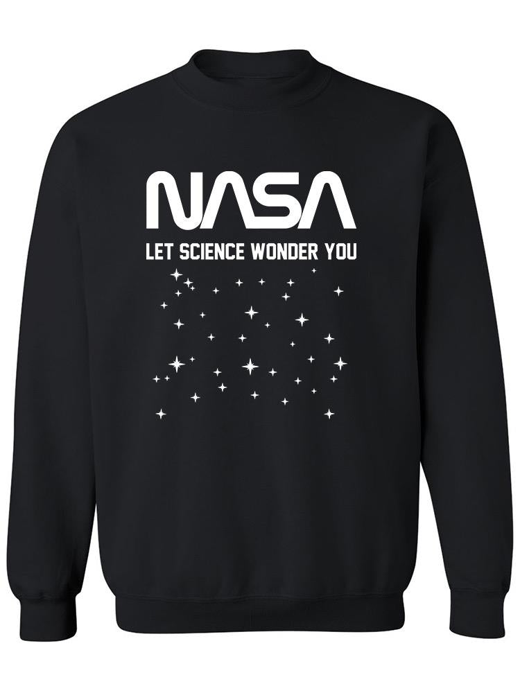 Let Science Wonder You Nasa Logo Sweatshirt Men's -NASA Designs