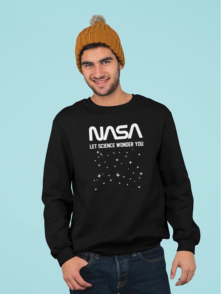 Let Science Wonder You Nasa Logo Sweatshirt Men's -NASA Designs