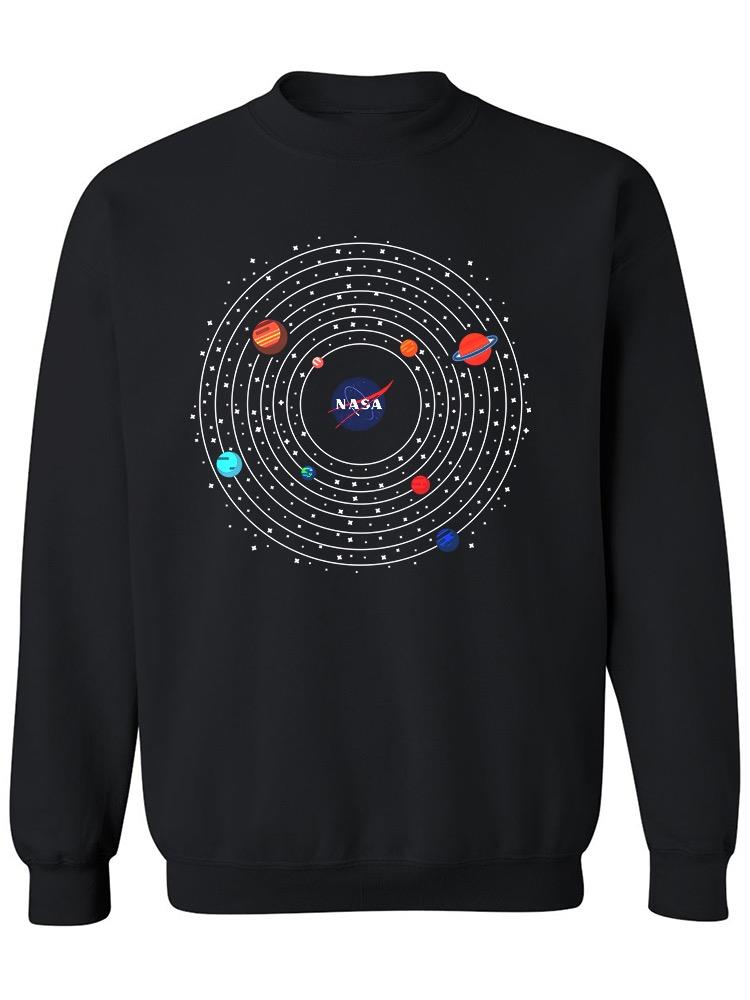 Nasa Solar System Design Sweatshirt Men's -NASA Designs