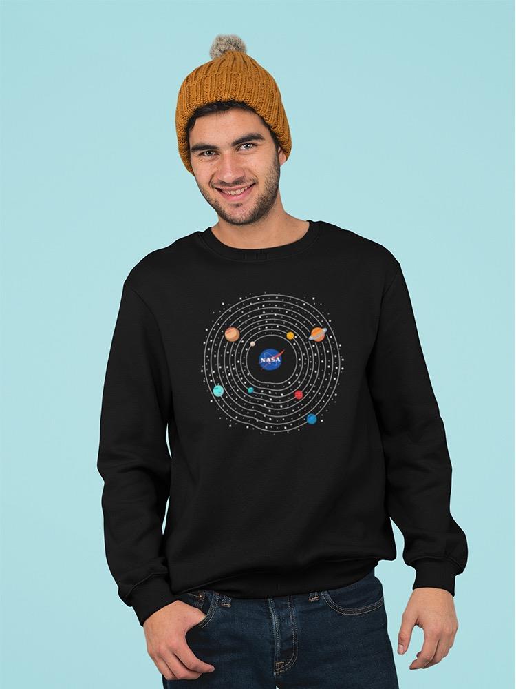 Nasa Solar System Design Sweatshirt Men's -NASA Designs