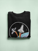 Nasa Spaceship And Satellite Sweatshirt Men's -NASA Designs