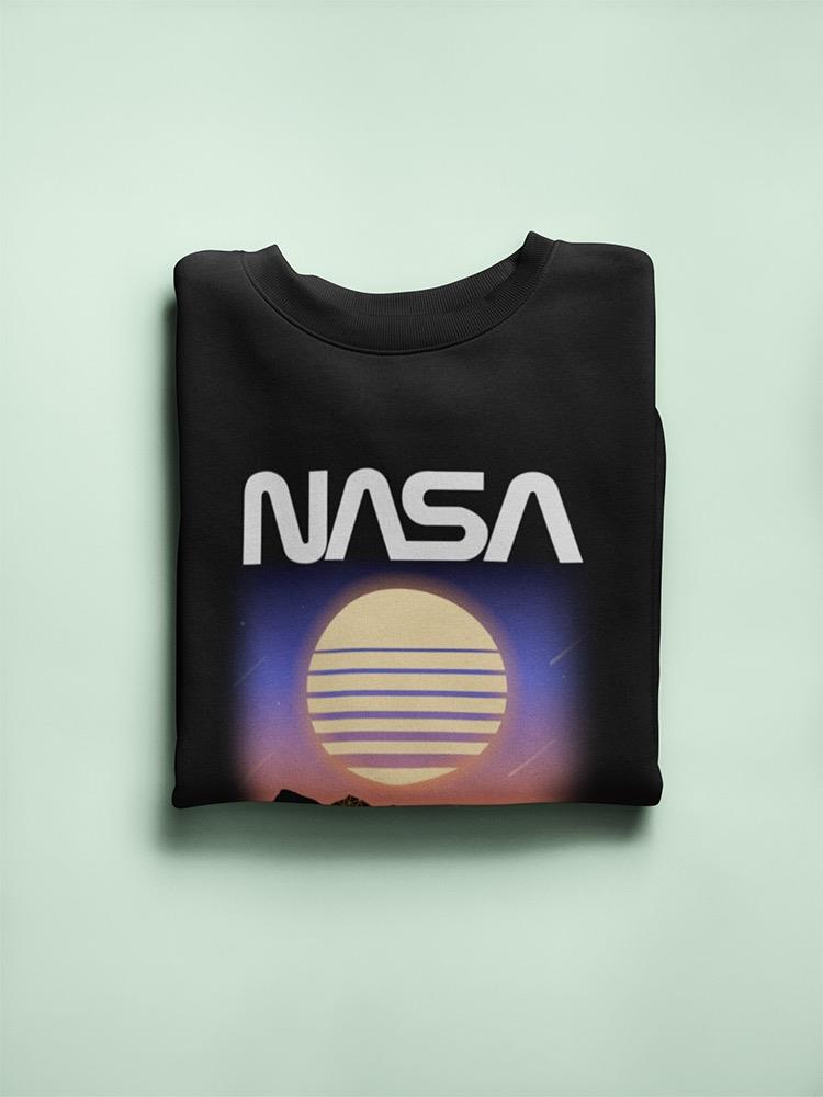 Nasa Retro Sunset And Grid Sweatshirt Men's -NASA Designs