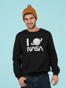 I Love Nasa Design Sweatshirt Men's -NASA Designs