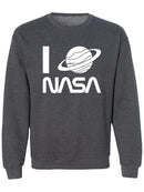 I Love Nasa Design Sweatshirt Men's -NASA Designs