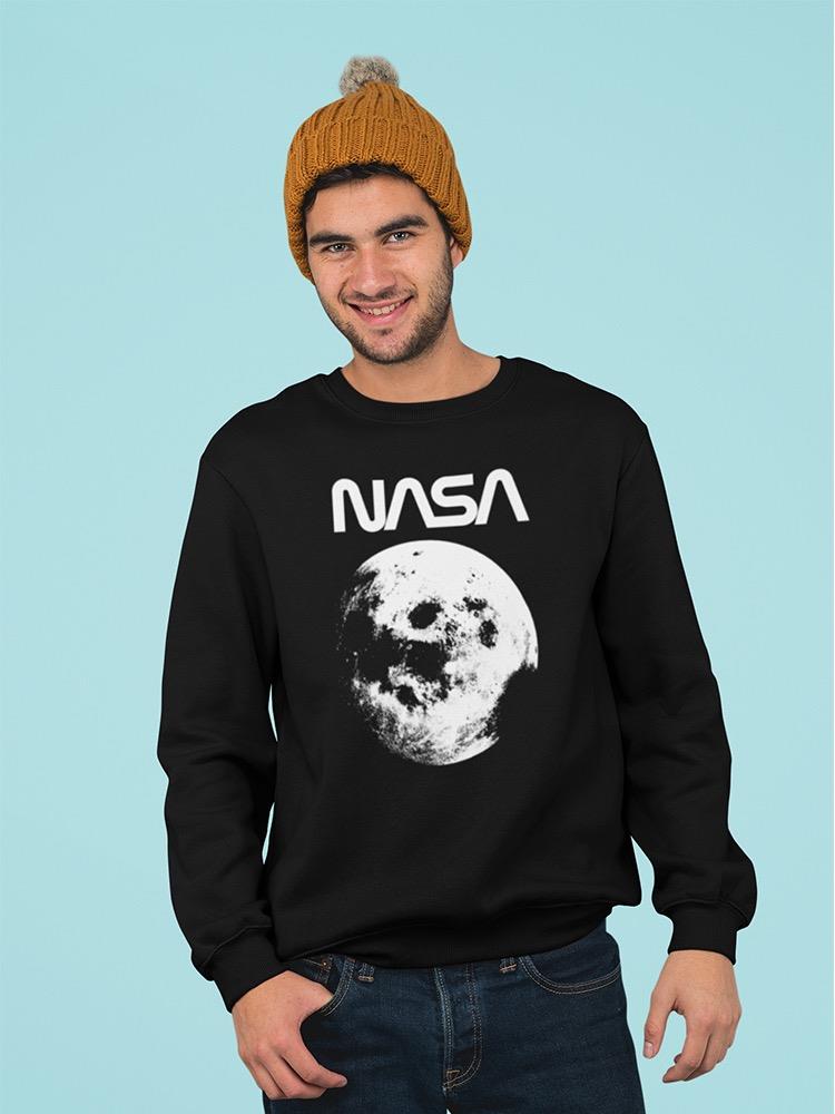 Nasa Big Moon Sweatshirt Men's -NASA Designs