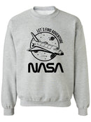 Let's Find Adventure Nasa Slogan Sweatshirt Men's -NASA Designs