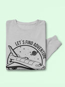 Let's Find Adventure Nasa Slogan Sweatshirt Men's -NASA Designs