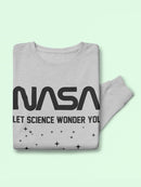 Let Science Wonder You Quote Sweatshirt Men's -NASA Designs