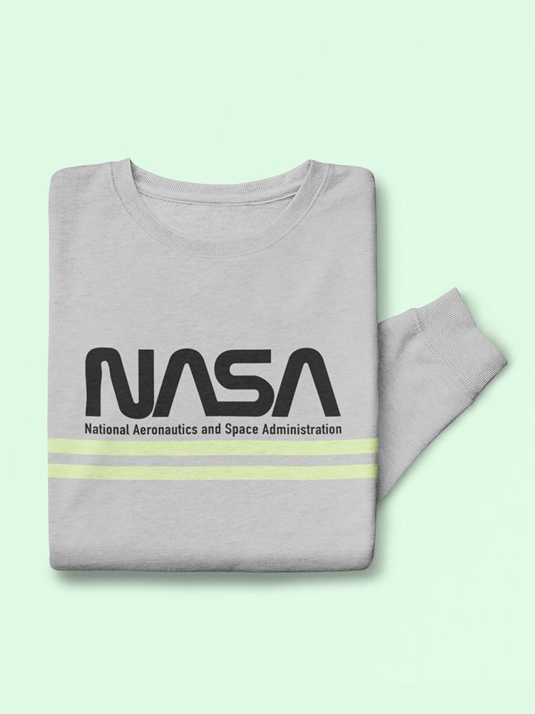 Nasa Greenish Stripes Sweatshirt Men's -NASA Designs