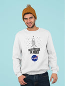 Think Outside The World Design Sweatshirt Men's -NASA Designs