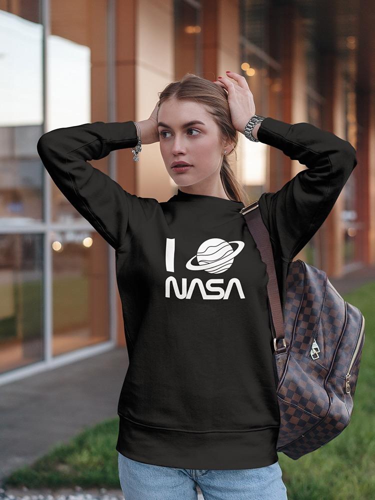 I Love Space Nasa Sweatshirt Women's -NASA Designs