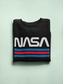 Nasa Acronym And Stripes Sweatshirt Women's -NASA Designs