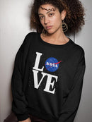 Nasa Love Slogan Sweatshirt Women's -NASA Designs