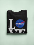 Nasa Love Slogan Sweatshirt Women's -NASA Designs