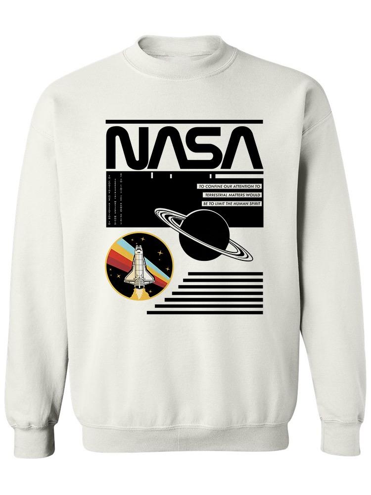 Nasa Saturn And Spacecraft Sweatshirt Women's -NASA Designs
