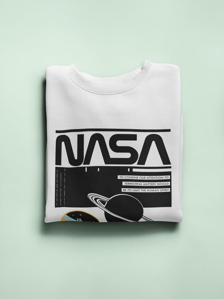 Nasa Saturn And Spacecraft Sweatshirt Women's -NASA Designs